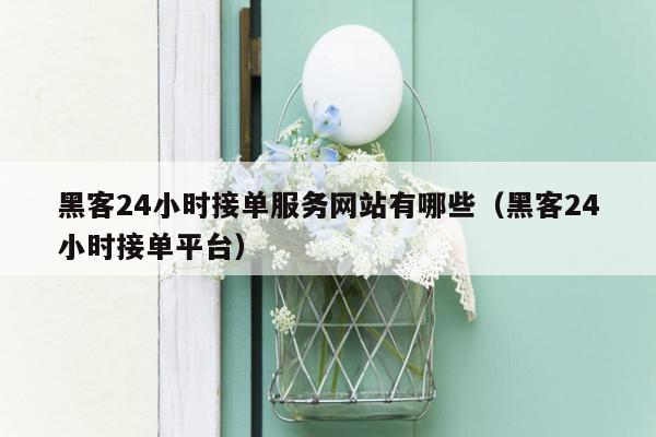 黑客24小时接单服务网站有哪些（黑客24小时接单平台）