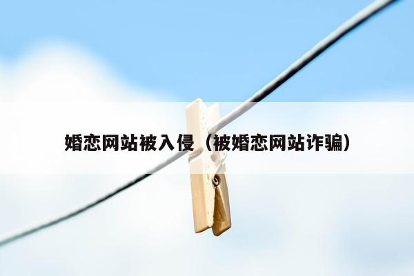 婚恋网站被入侵（被婚恋网站诈骗）